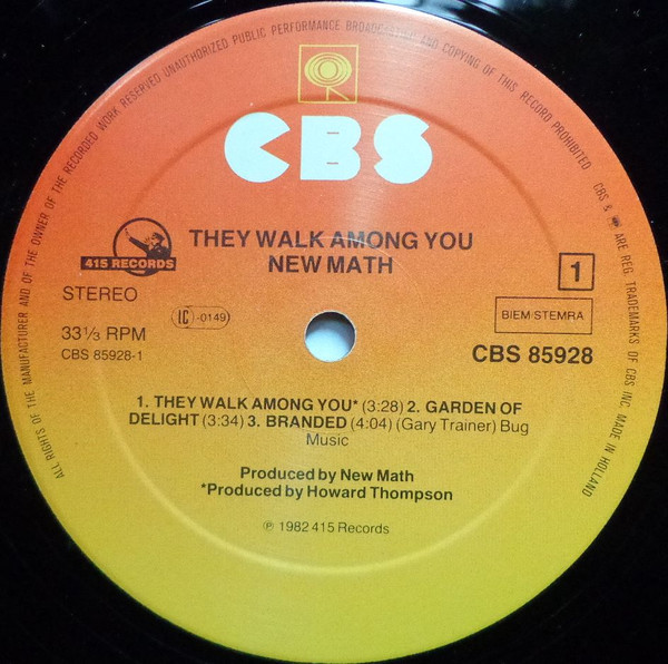 New Math - They Walk Among You | CBS (CBS 85928) - 3