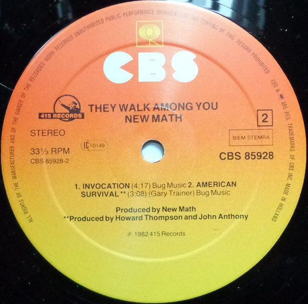 New Math - They Walk Among You | CBS (CBS 85928) - 4