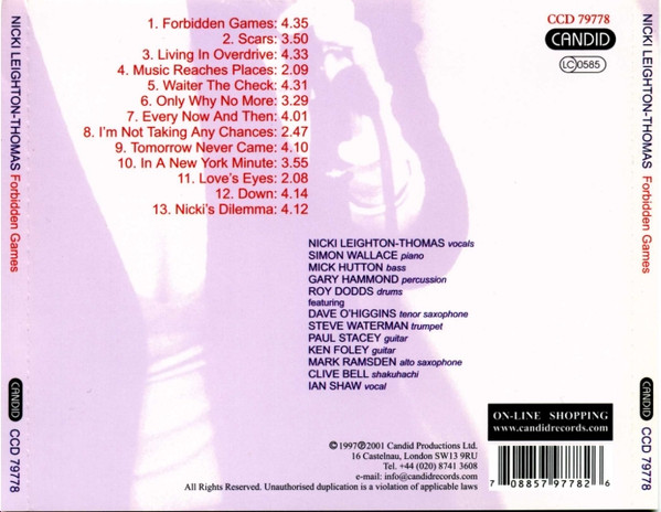 Nikki Leighton-Thomas - Forbidden Games | Candid (CCD 79778) - 2