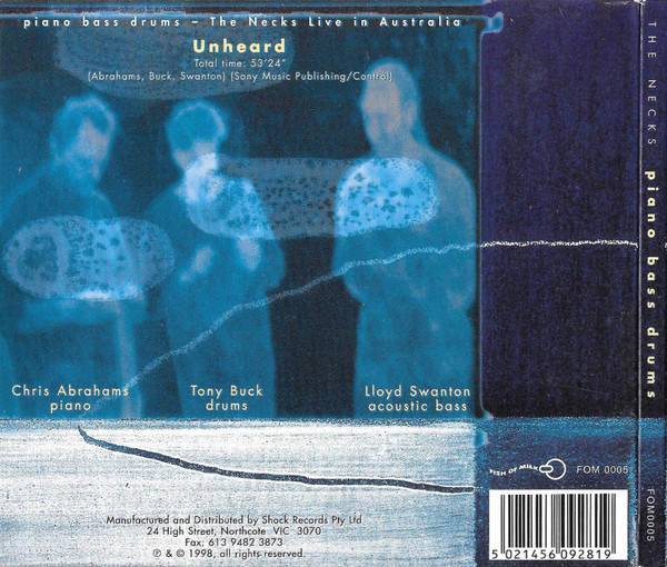The Necks - Piano Bass Drums CD | Fish Of Milk (FOM 0005) - 2