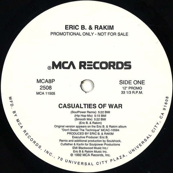 Eric B. & Rakim - Casualties Of War | MCA Records (MCA8P 2508)