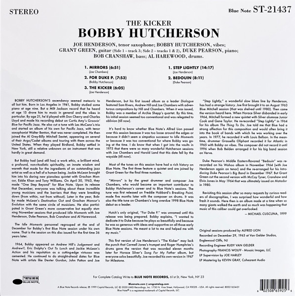 Bobby Hutcherson - The Kicker | Blue Note (B0031654-01) - 4