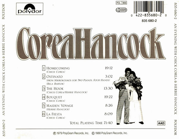 Chick Corea / Herbie Hancock - An Evening With Chick Corea And Herbie Hancock | Polydor (835 680-2) - 2
