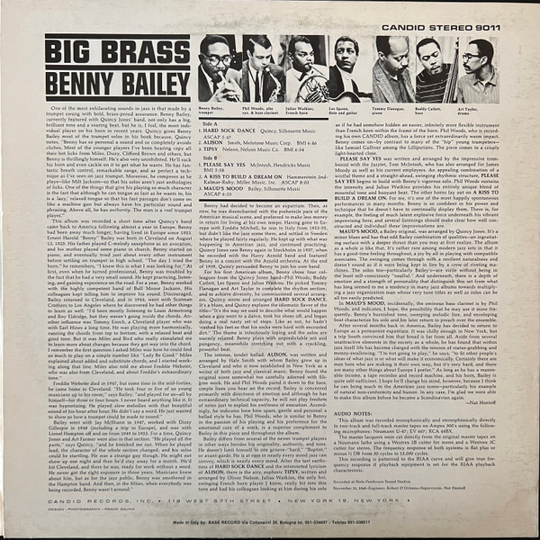 Benny Bailey - Big Brass | Candid (GJS 9011) - 3 Benny Bailey - Big Brass | Candid (GJS 9011) - 3