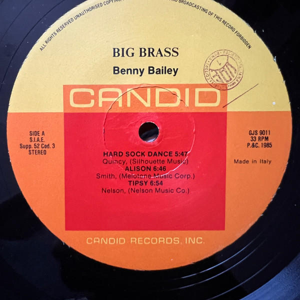 Benny Bailey - Big Brass | Candid (GJS 9011) - 2 Benny Bailey - Big Brass | Candid (GJS 9011) - 2