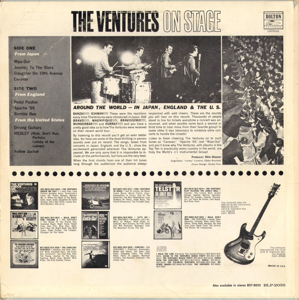 The Ventures - On Stage | Dolton Records (BLP-2035) - 2 The Ventures - On Stage | Dolton Records (BLP-2035) - 2