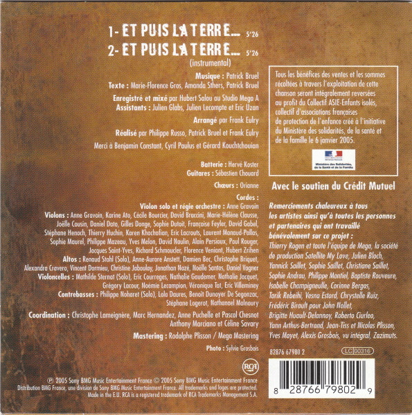 Artistes Solidaires Ici Pour Eux - Et Puis La Terre... | RCA (82876 67980 2) - 2