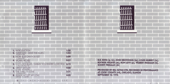 B.B. King - Live In Cook County Jail | MCA Records (MCD 31080) - 4 B.B. King - Live In Cook County Jail | MCA Records (MCD 31080) - 4