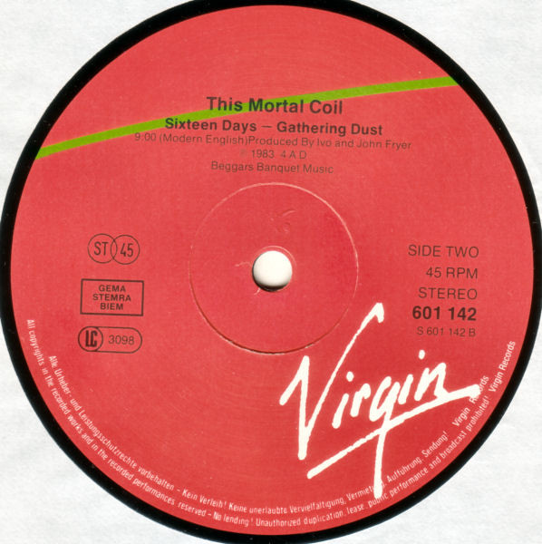 This Mortal Coil - Song To The Siren / Sixteen Days | Virgin (601 142) - 4 This Mortal Coil - Song To The Siren / Sixteen Days | Virgin (601 142) - 4