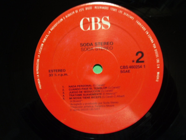 Soda Stereo - Soda Stereo | CBS (CBS 460254 1) - 4