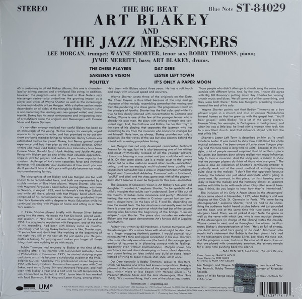 Art Blakey & The Jazz Messengers - The Big Beat | Blue Note (3817611) - 2