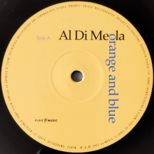Al Di Meola - Orange And Blue | Ear Music (0216858EMU) - 4 Al Di Meola - Orange And Blue | Ear Music (0216858EMU) - 4