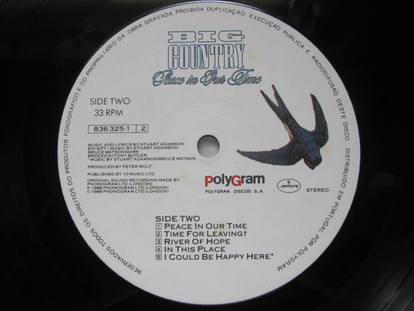 Big Country - Peace In Our Time | Mercury (836 325-1) - 3