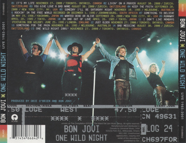 Bon Jovi - One Wild Night: Live 1985-2001 | Island Records (3145486842) - 2 Bon Jovi - One Wild Night: Live 1985-2001 | Island Records (3145486842) - 2