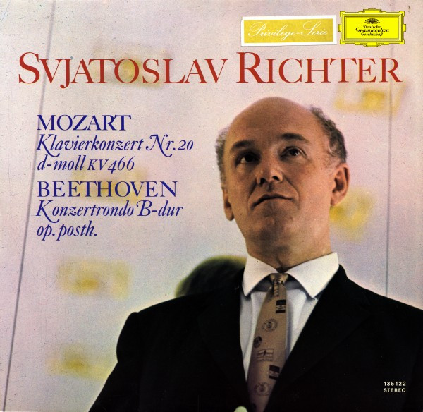 Sviatoslav Richter , Wolfgang Amadeus Mozart , Ludwig van Beethoven - Klavierkonzert Nr. 20 D-Moll KV 466 / Konzertrondo B-Dur Op. Posth. | Deutsche Grammophon (135 122)