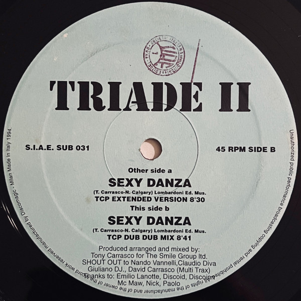 Triade - II | Subway Records (SUB 031) - 2 Triade - II | Subway Records (SUB 031) - 2