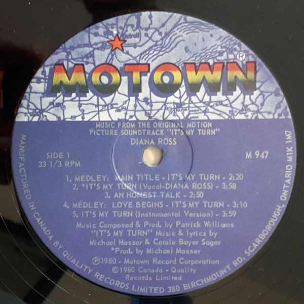 Various - Music From The Original Motion Picture Soundtrack "It's My Turn" | Motown (M8-947M1) - 3 Various - Music From The Original Motion Picture Soundtrack "It's My Turn" | Motown (M8-947M1) - 3