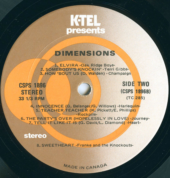 Various - Dimensions | K-Tel (TC 285) - 4