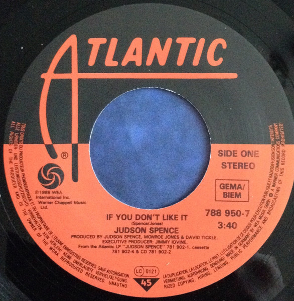 Judson Spence - If You Don't Like It | Atlantic (788 950-7) - 3