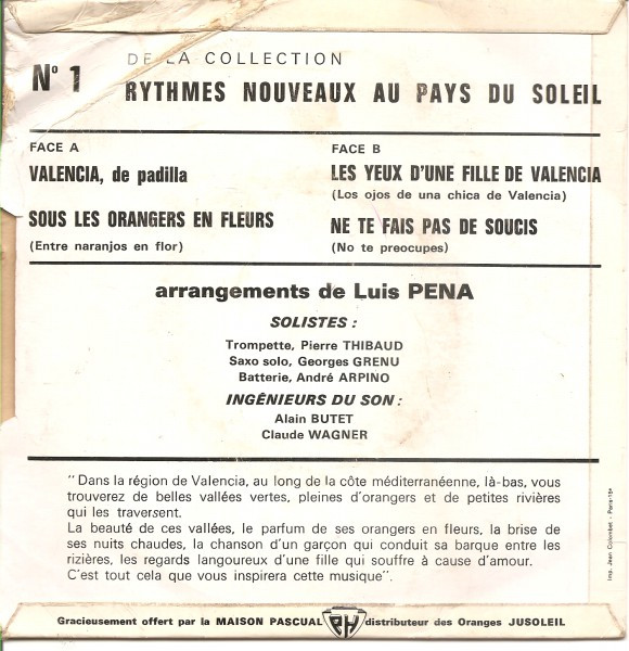 Luis Peña Et Son Orchestre - Rythmes Nouveaux Au Pays Du Soleil Disque Nº 1 | Not On Label (none) - 2