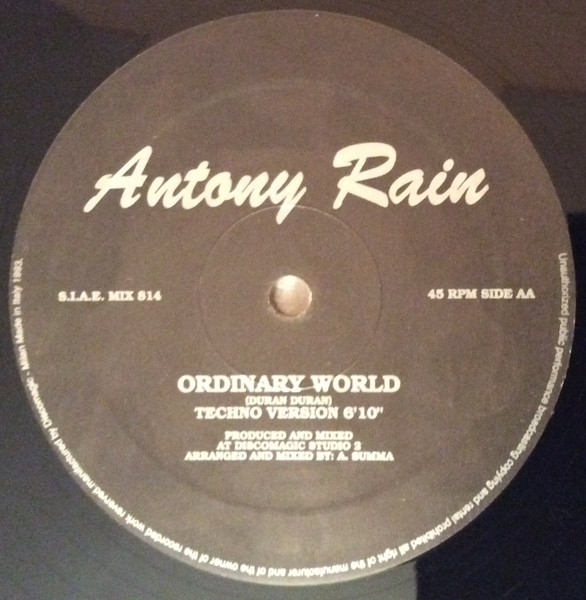 Antony Rain - Ordinary World | Discomagic Records (MIX 814) - main