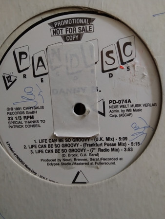 Danny B - Life Can Be So Groovy | Pandisc (PD-074) - main Danny B - Life Can Be So Groovy | Pandisc (PD-074) - main