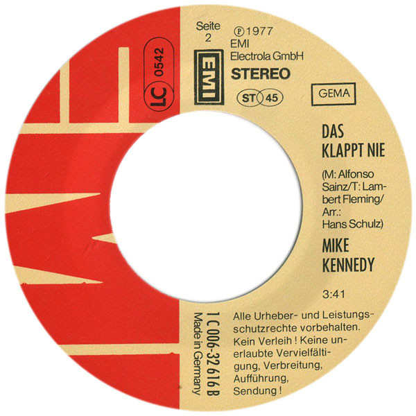 Mike Kennedy - Wenn Du Gehen Willst, Dann Geh | EMI (1C 006-32 616) - 4