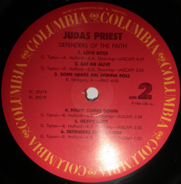 Judas Priest - Defenders Of The Faith | Columbia (FC 39219) - 4 Judas Priest - Defenders Of The Faith | Columbia (FC 39219) - 4