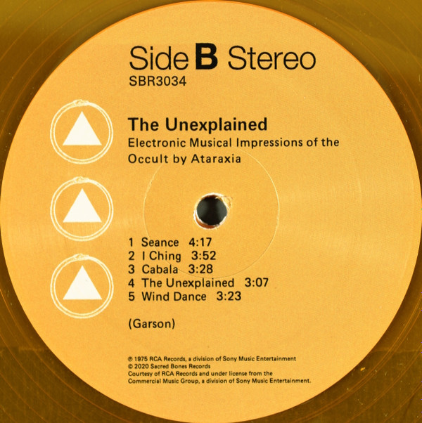 Ataraxia - The Unexplained (Electronic Musical Impressions Of The Occult) | Sacred Bones Records (SBR3034) - 3
