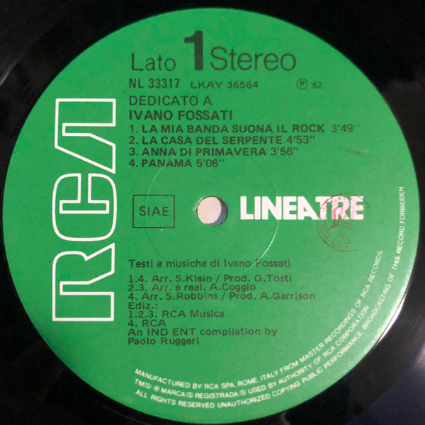 Ivano Fossati - Dedicato A | RCA (NL 33317) - 3 Ivano Fossati - Dedicato A | RCA (NL 33317) - 3