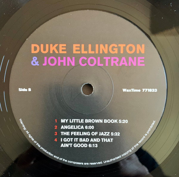 Duke Ellington & John Coltrane - Duke Ellington & John Coltrane | WaxTime (771833) - 3 Duke Ellington & John Coltrane - Duke Ellington & John Coltrane | WaxTime (771833) - 3