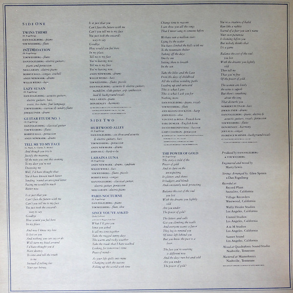 Dan Fogelberg & Tim Weisberg - Twin Sons Of Different Mothers | Epic (EPC 82774) - 2 Dan Fogelberg & Tim Weisberg - Twin Sons Of Different Mothers | Epic (EPC 82774) - 2