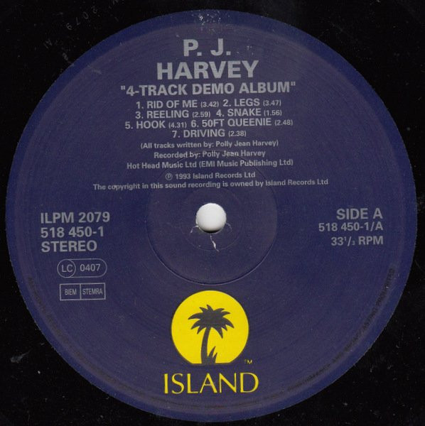 PJ Harvey - 4-Track Demos | Island Records (ILPM 2079) - 4 PJ Harvey - 4-Track Demos | Island Records (ILPM 2079) - 4