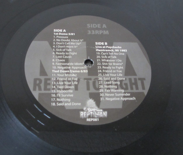 Negative Approach - Ready To Fight (Demos, Live And Unreleased 1981-'83) | Reptilian Records (REP081) - 3 Negative Approach - Ready To Fight (Demos, Live And Unreleased 1981-'83) | Reptilian Records (REP081) - 3