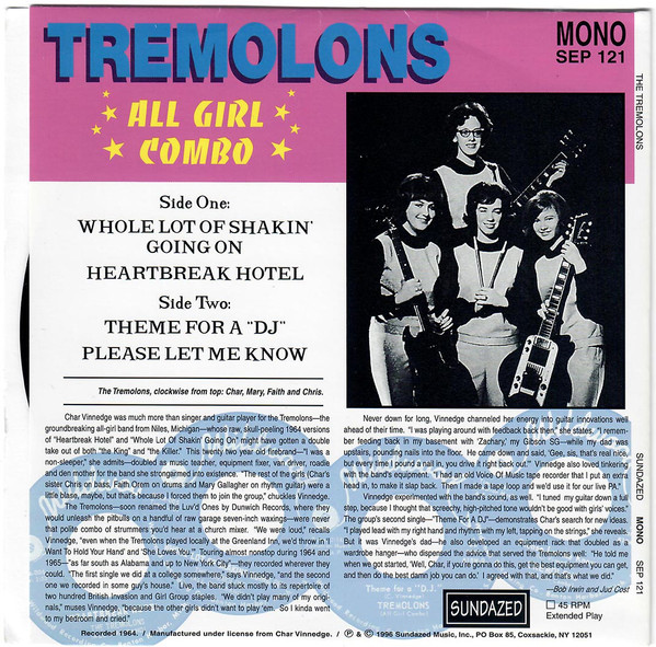 The Tremolons - All Girl Combo E.P. | Sundazed Music (SEP 121) - 2 The Tremolons - All Girl Combo E.P. | Sundazed Music (SEP 121) - 2