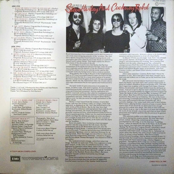 Steve Harley & Cockney Rebel - The Best Of Steve Harley & Cockney Rebel | EMI (11C 074-07340) - 2