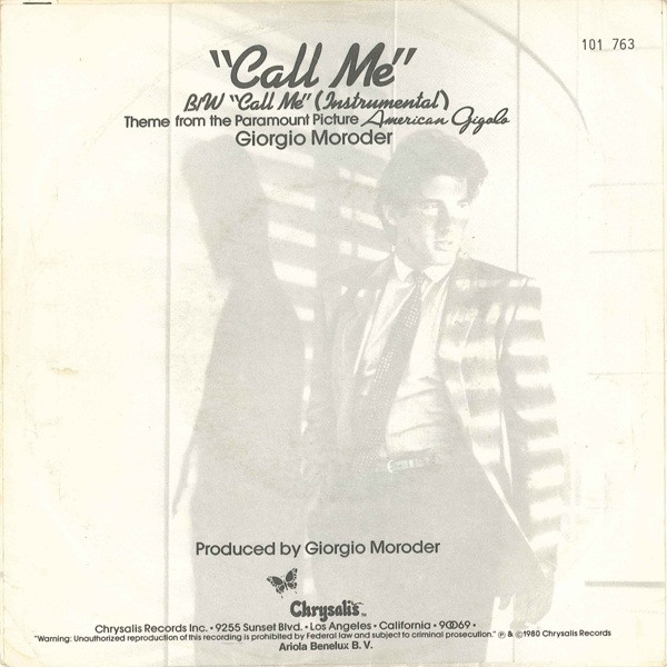 Blondie - Call Me | Chrysalis (101.763) - 2 Blondie - Call Me | Chrysalis (101.763) - 2