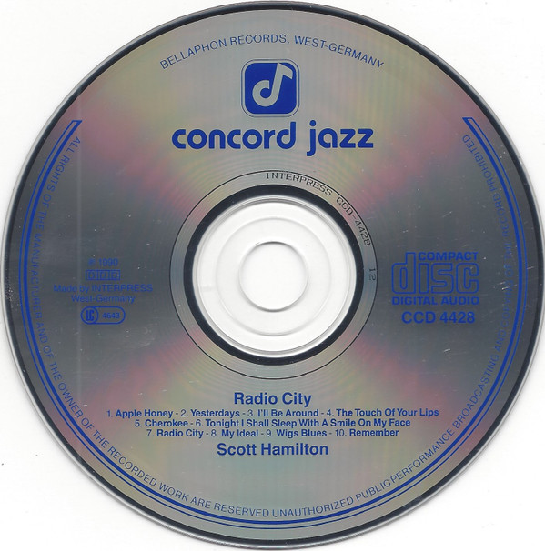 Scott Hamilton - Radio City | Concord Jazz (CCD-4428) - 4