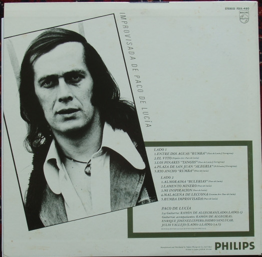 Paco De Lucía - Improvisada De Paco De Lucía | Philips (FDX-480) - 4