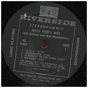Milt Jackson And Wes Montgomery - Bags Meets Wes | Riverside Records (RS 9407) - 3