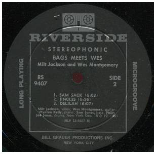 Milt Jackson And Wes Montgomery - Bags Meets Wes | Riverside Records (RS 9407) - 4