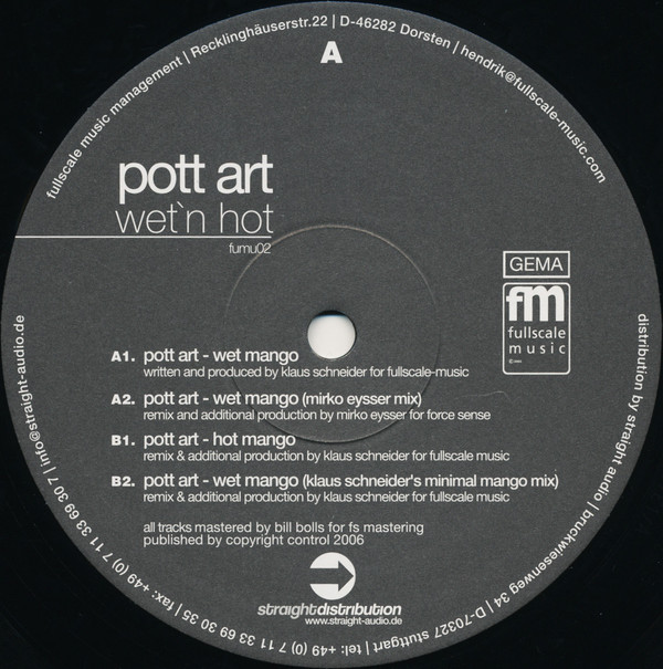 Pott Art - Wet'n Hot | Fullscale Music (fumu02) - main