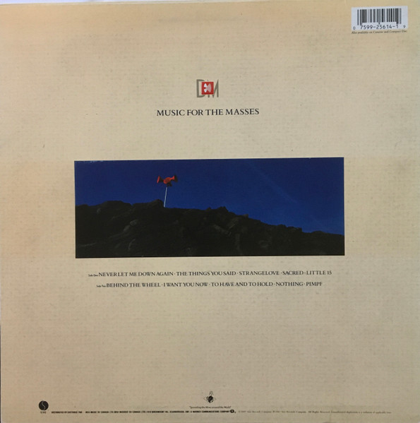 Depeche Mode - Music For The Masses (Canada) [Vinyl] | Sire (92 56141) - 2