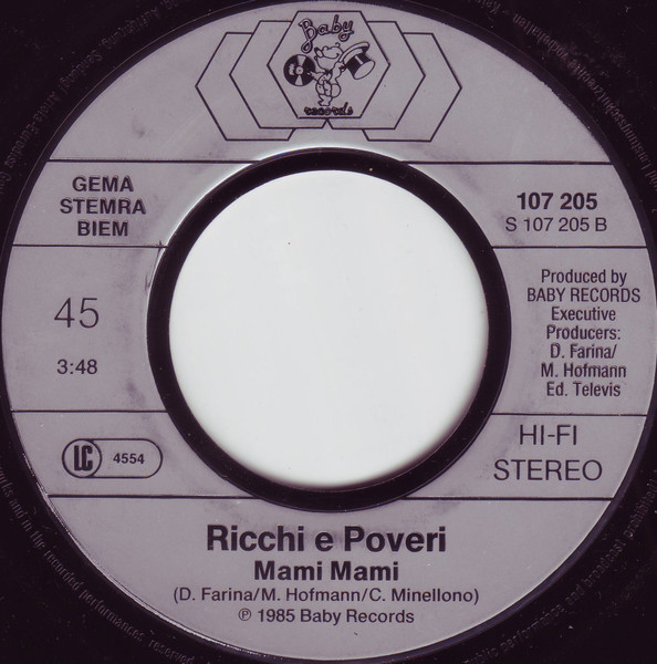 Ricchi E Poveri - Se M'Innamoro | Baby Records (107 205) - 4