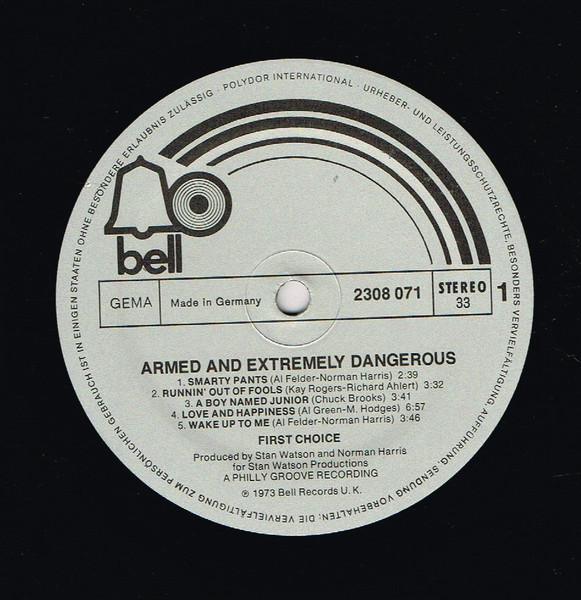 First Choice - Armed And Extremely Dangerous | Bell Records (2308 071) - 3 First Choice - Armed And Extremely Dangerous | Bell Records (2308 071) - 3