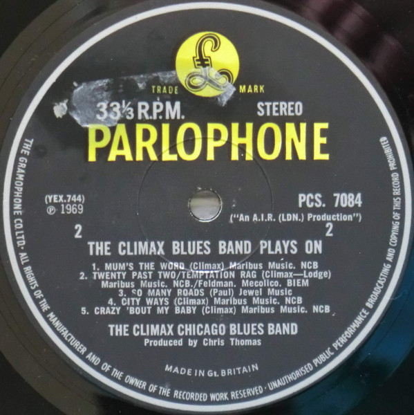 Climax Blues Band - Plays On | Parlophone (PCS 7084) - 4 Climax Blues Band - Plays On | Parlophone (PCS 7084) - 4