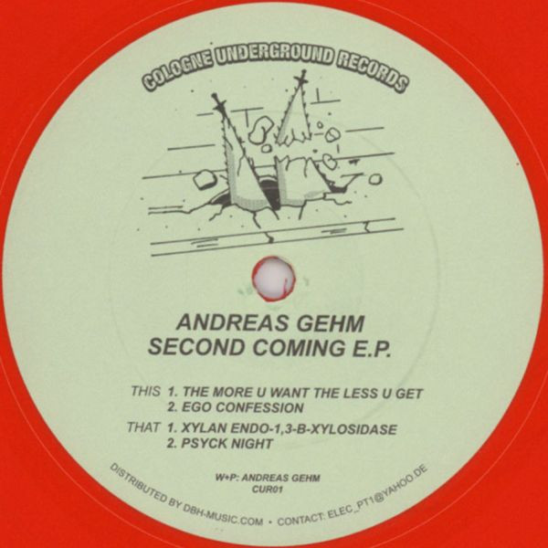 Andreas Gehm - Second Coming E.P. | Cologne Underground Records (CUR01) - main