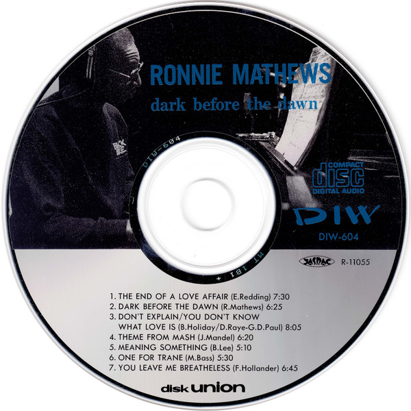 Ronnie Mathews - Dark Before The Dawn | DIW Records (DIW-604) - 3