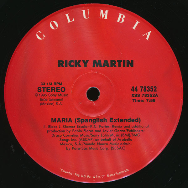 Ricky Martin - Maria (Remixes) | Columbia (44-78352) - 3