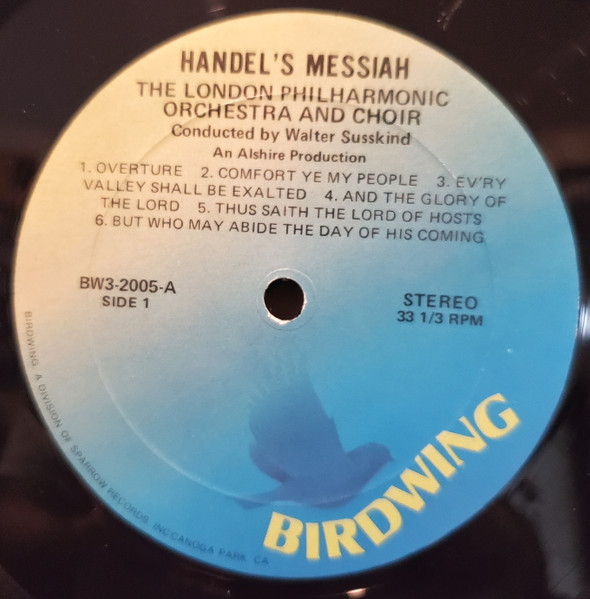 Georg Friedrich Händel , London Philharmonic Orchestra , Walter Susskind , Frederick Jackson - George Fredrick Handel's The Messiah (The Original Manuscript) | Birdwing Records (BW3-2005) - 4